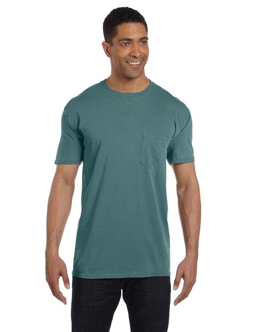 6.1 oz. Garment-Dyed Pocket T-Shirt - BLUE SPRUCE - M - 6030CC