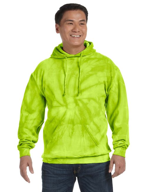 8.5 oz. Tie-Dyed Pullover Hood - SPIDER LIME - L - CD877