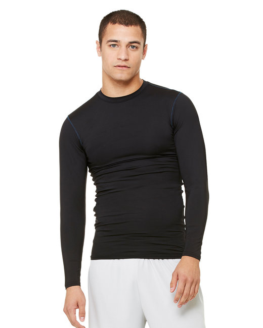 Men's Long-Sleeve Compression T-Shirt - BLACK - S - M3003