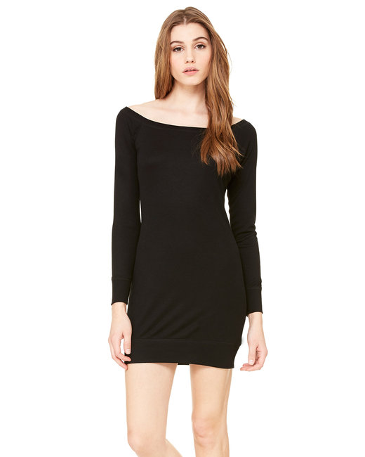 Ladie's Lightweight Sweater Dress - 8822 - Black - M