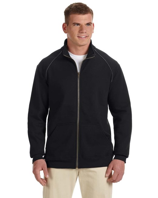 Premium Cotton 9 oz. Ringspun Fleece Full-Zip Jacket - G929 - Black - S