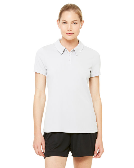 Ladie's Performance Three-Button Mesh Polo - W1709 - Sport Silver - S