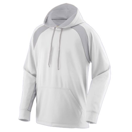 Augusta 5527 - Fanatic Hooded Sweatshirt - White/Athletic Grey - XL