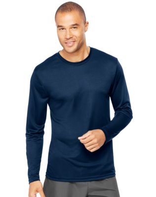 Hanes Cool DRI Performance Men's Long-Sleeve T-Shirt|482L - Navy - X-Large