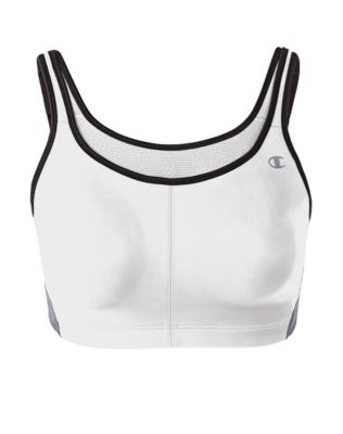 Champion All-Out Support II Full Figure Wirefree Sports Bra - 1000 - White/Black - 42DDD