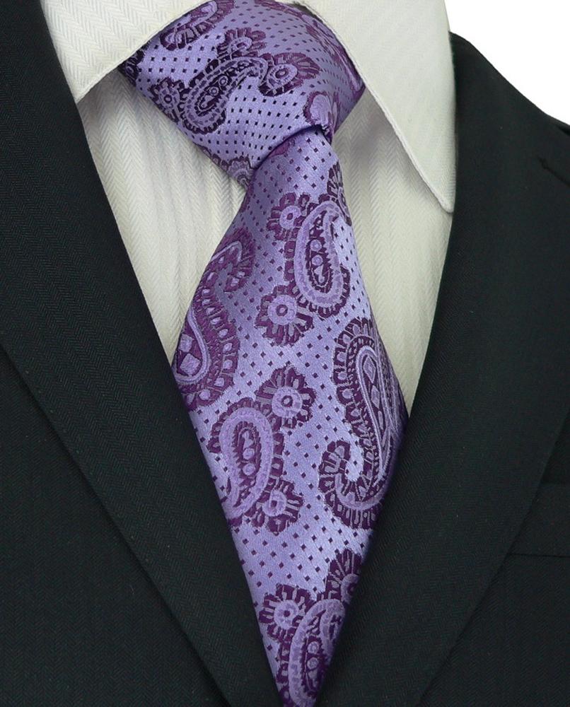 TheDapperTie New Men's Paisley Purple Super Long 100% Silk Tie 60G at Sears.com