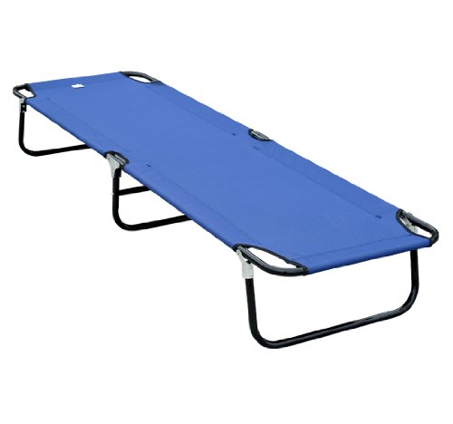 Outsunny Deluxe Folding Military-style Camping Cot - Blue at Sears.com
