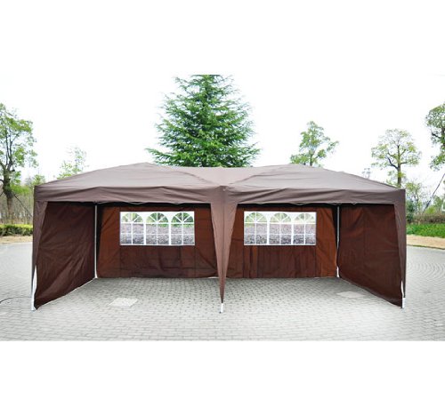 Outsunny 10' x 20' Easy Pop Up Canopy Party Tent - Coffee Brown at Sears.com