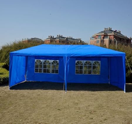 Outsunny 10' x 20' Gazebo Canopy Party Tent w/ 4 Removable Side Walls - Blue at Sears.com