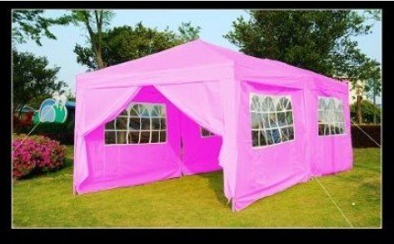 Outsunny 10' x 20' Easy Pop Up Party Tent Canopy Gazebo - Pink at Sears.com