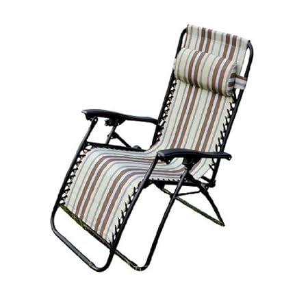 Outsunny Zero Gravity Chair - Brown / Tan Stripes at Sears.com