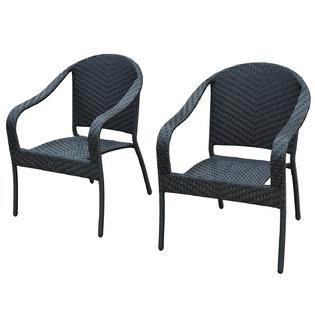 Outsunny 2pk Outdoor Patio Lounge Chairs - Black Outsunny 2pk Outdoor Patio Lounge Chairs - Black