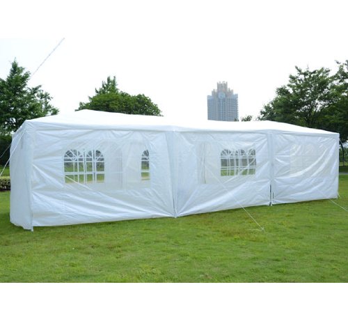 Aosom 10' x 30' Gazebo Canopy Party Tent w/ Removable Side Walls - White at Sears.com