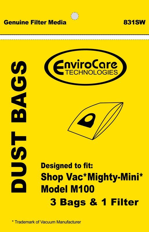 Shop-Vac® Shop Vac Mighty Mini Model M100 Vacuum Bags at Sears.com