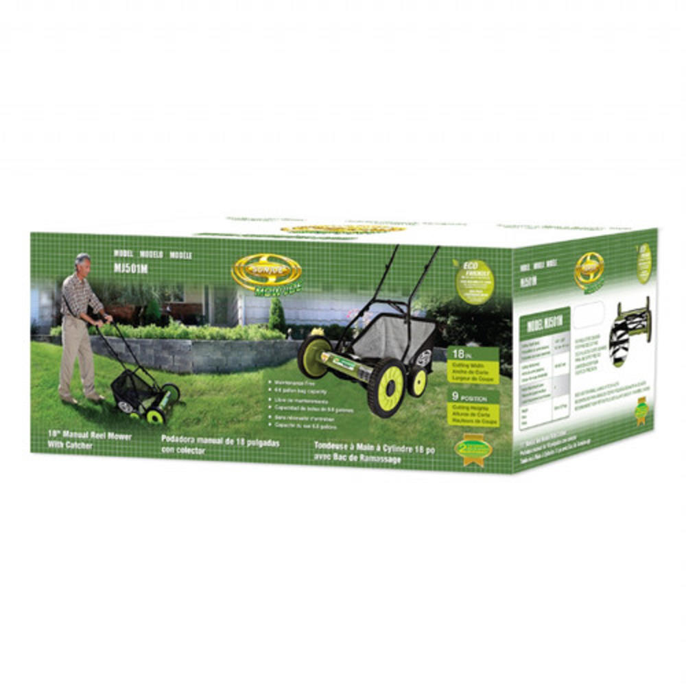 Sun Joe Factory-Reconditioned MJ501M-RM Mow Joe 18 in. Manual Reel Mower with Grass Catcher