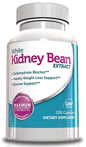 White Kidney Bean Extract- 1000mg Per Serving  200 Capsules  90 Day Supply