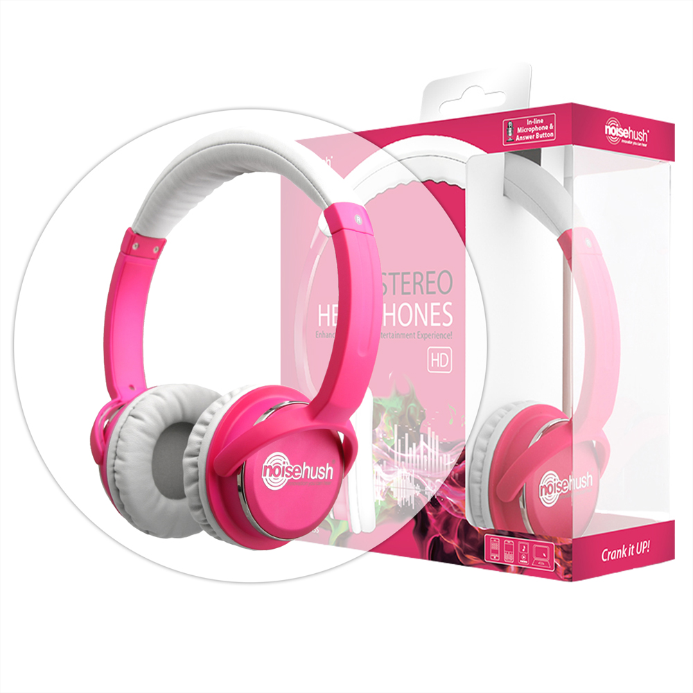 NoiseHush NX26 Pink 3.5mm Headphone w/ Mic for BlackBerry Torch 9800 at Sears.com