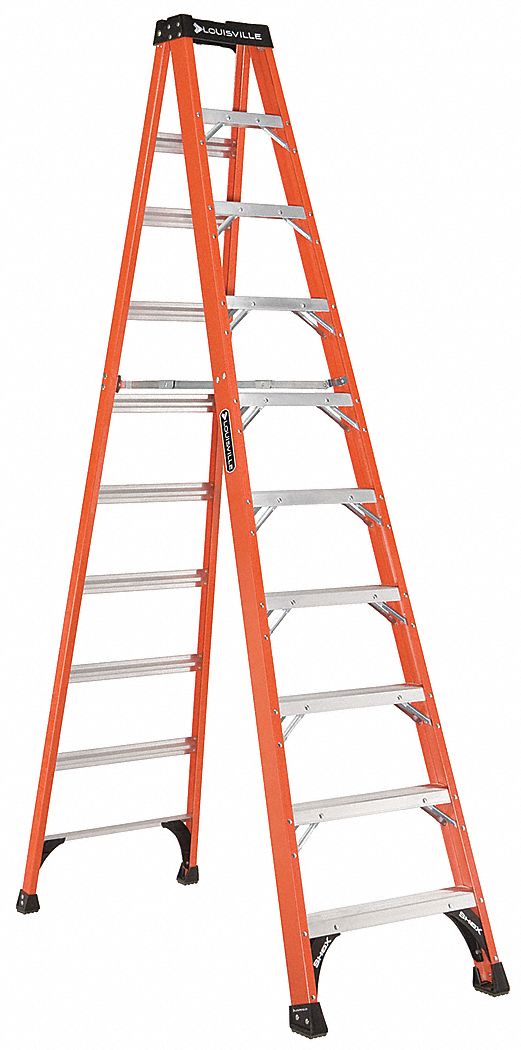 LOUISVILLE Stepladder, Fiberglass, 10 ft H, 375 lb Cap by Louisville FS1410HD at Sears.com
