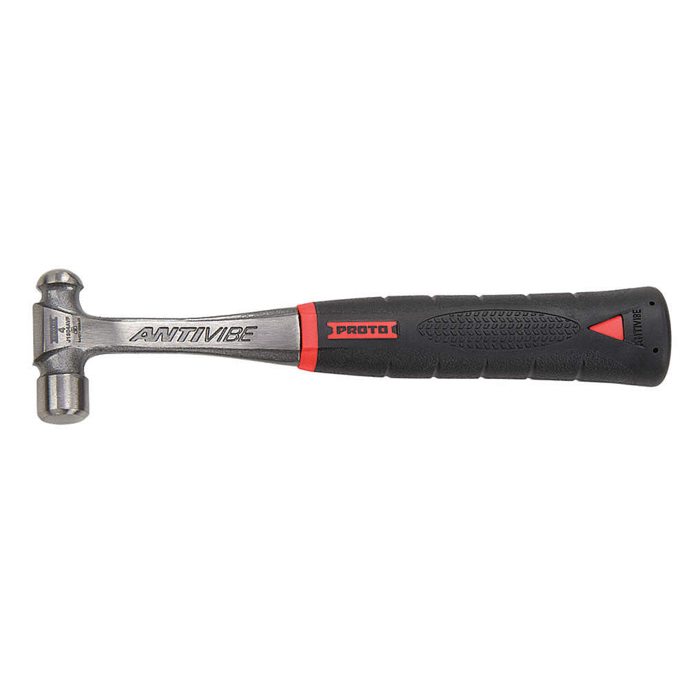 Proto J1304AVP Ball Pein Hammer,  Head Weight (Oz.) 4,  Steel with Shock Reduction Handle,  Overall Length (In.) 10 J1304AVP