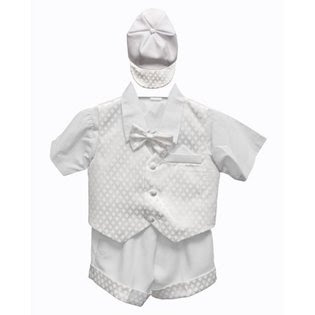 Angels SIZE MEDIUM Baby Boy WHITE Tuxedo Christening Baptism dress outfit set SUIT/ M / MEDIUM / 6-12 M #by004 at Sears.com