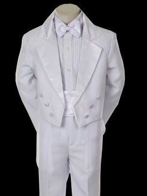 Angel Baby Boy Tuxedo white suit/Christening Baptism dress/S/M/L/XL//3-6M/6-12M/12-18M/18-24M/SMALL/MEDIUM/LARGE/X LARGE/tail/wt2c at Sears.com