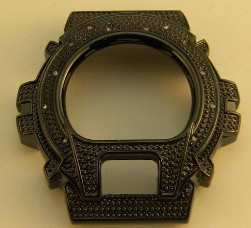 nikfinestore.com Casio G-shock G-lide diamond Bezel watch DW-6900/ 0.12 ct/hip hop/bling/black at Sears.com
