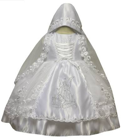 ANGLE Baby Girl & Toddler WHITE Christening Baptism Dress Gown OUTFIT SET with Cap /SIZE XS/S/M/L/XL/#5440 at Sears.com