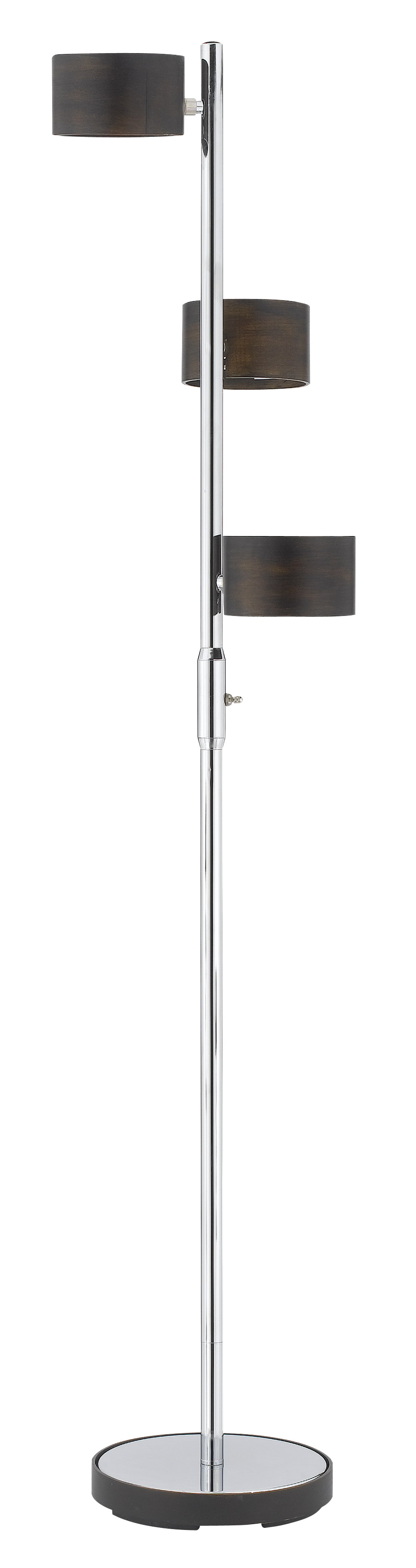 Cal Lighting&nbsp; Cal Lighting Floor Lamp - Brushed Steel/Wood, BO-2040FL
