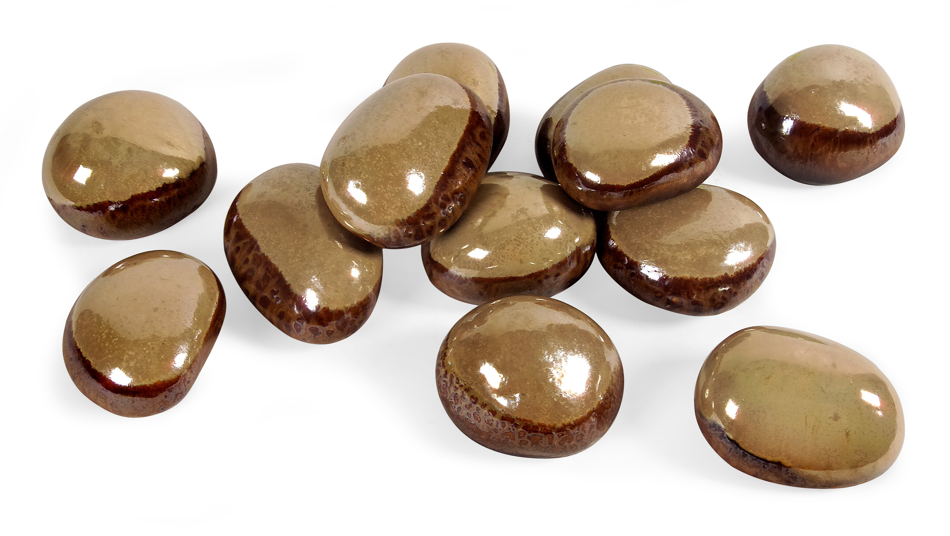 IMAX, Ceramic Tumbled River Stones - Set of 12 at Sears.com