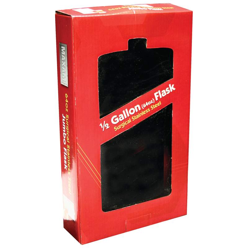 Maxam 64oz Jumbo Stainless Steel Flask with Black Wrap at Sears.com