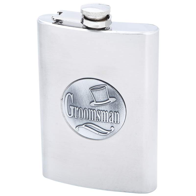 Maxam 8oz Stainless Steel Flask with Groomsman Medallion at Sears.com