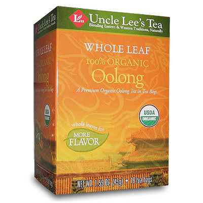 Whole Leaf Organic Oolong Tea, 18 Tea Bags X 12 Box, Uncle Lee's Tea
