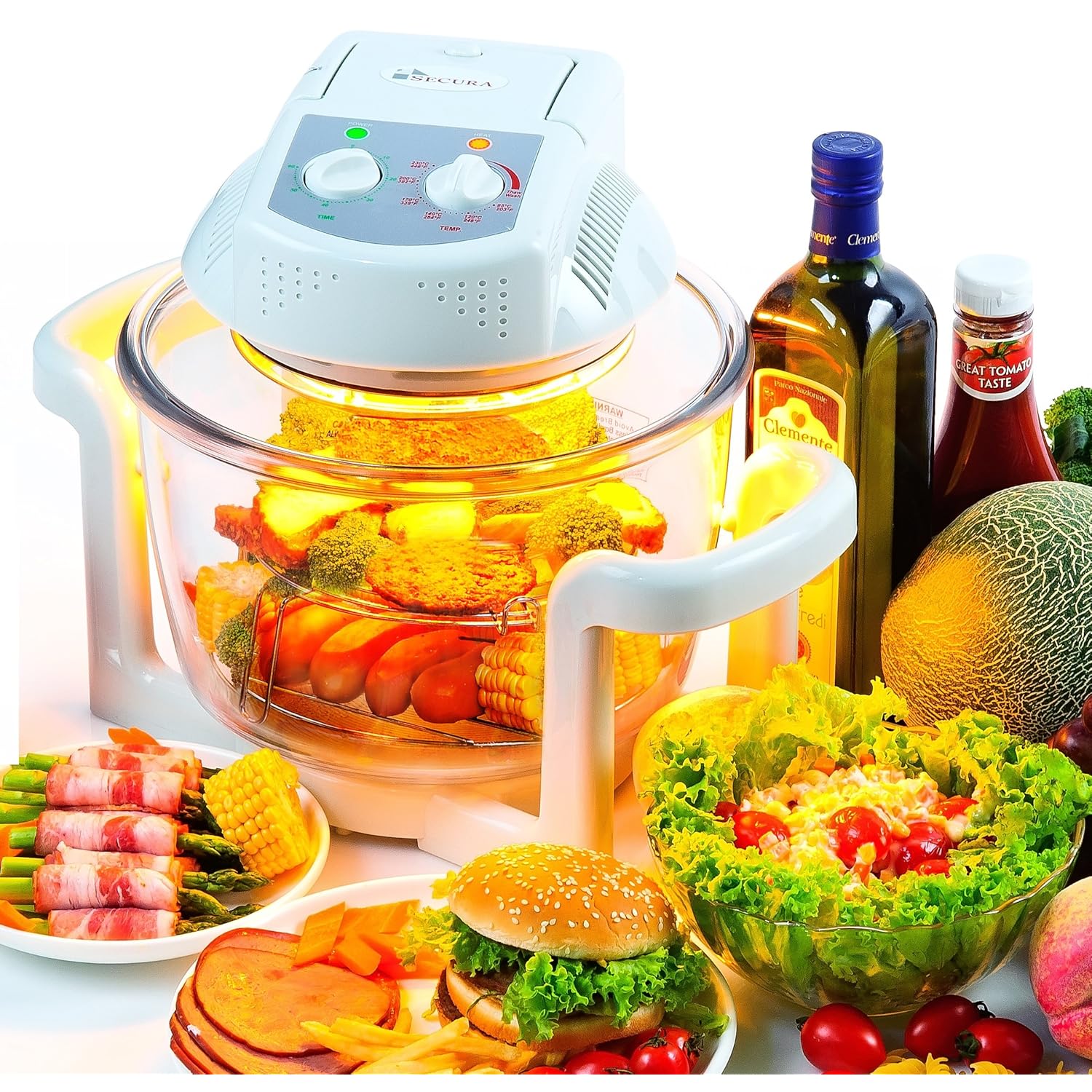 Secura Halogen Infrared Turbo Convection Countertop Oven MINI, extender Ring;tong;cook Racks at Sears.com