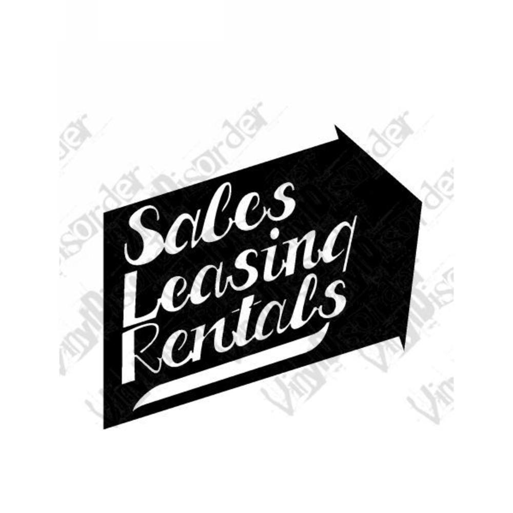 Sales Leasing Rentals Sign Signs Home Business Car text Vinyl Decal Sticker Stickers 0038