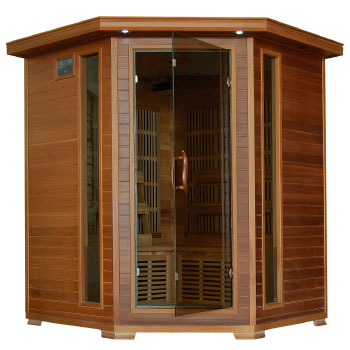 HeatWave Whistler 4 Person Corner Cedar Carbon Sauna with Free Extras at Sears.com