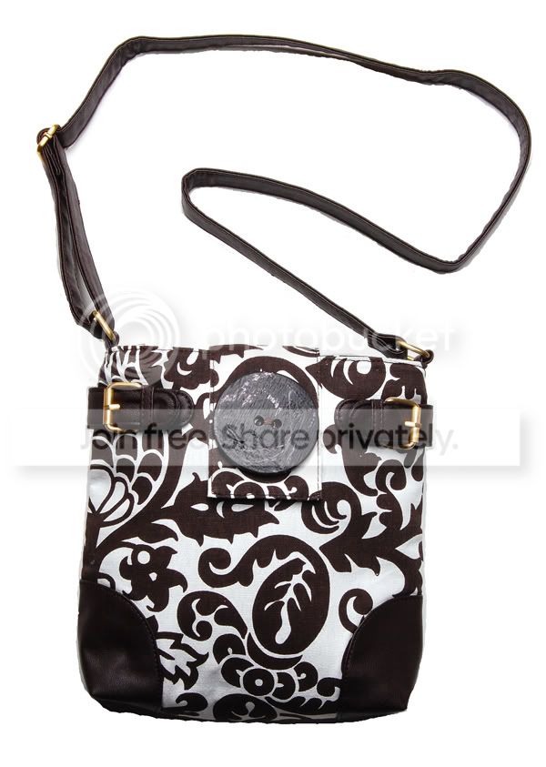 Flying Daisies Amsterdam Essential Handbag Purse With Adjustable Strap and Magnetic Faux Button Closure at Sears.com