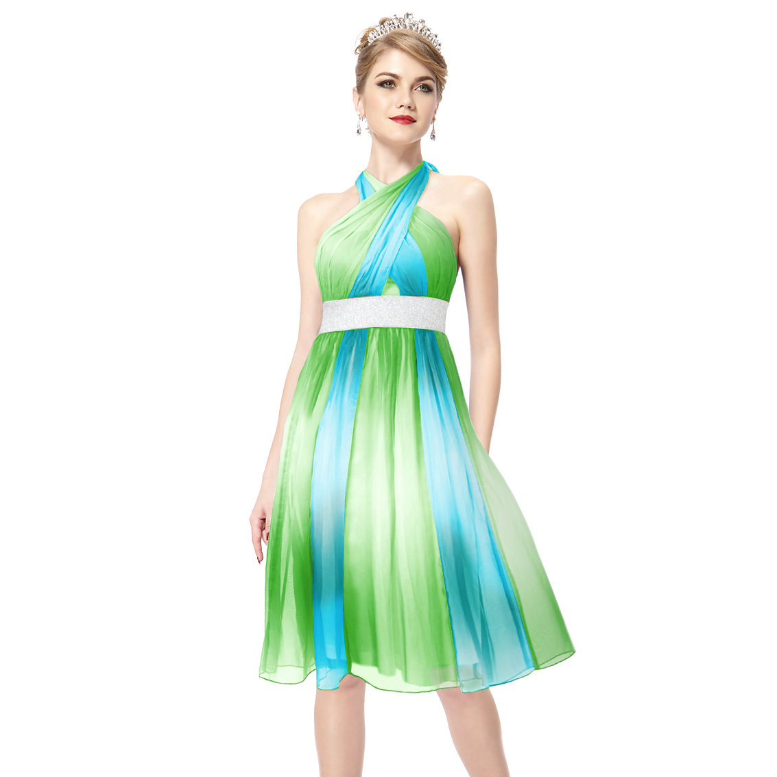 Ever-Pretty Ever Pretty New Summer Gorgeous Colorful Halter Cocktail Dress 03056 at Sears.com