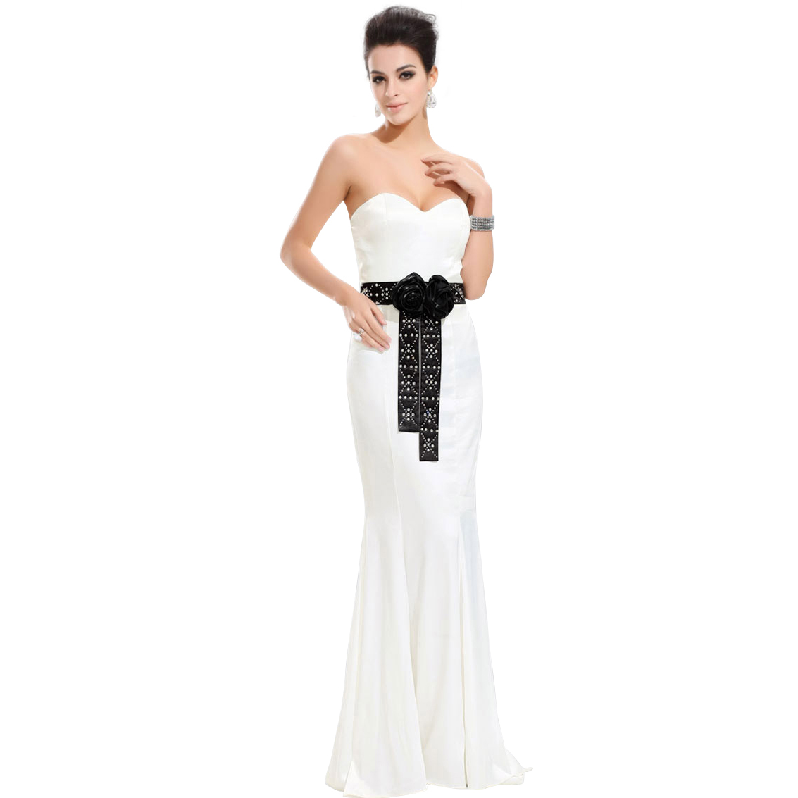 Ever-Pretty Ever Pretty Flower Strapless Sweetheart Neckline Long Prom Dress 09688 at Sears.com