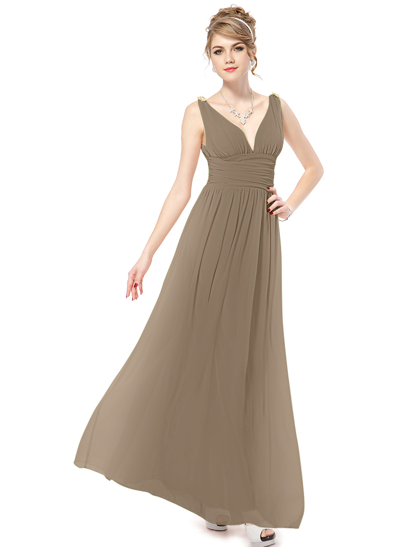 Ever-Pretty Ever Pretty Elegant V-neck Long Chiffon Crystal Maxi Evening Dress 09016 at Sears.com