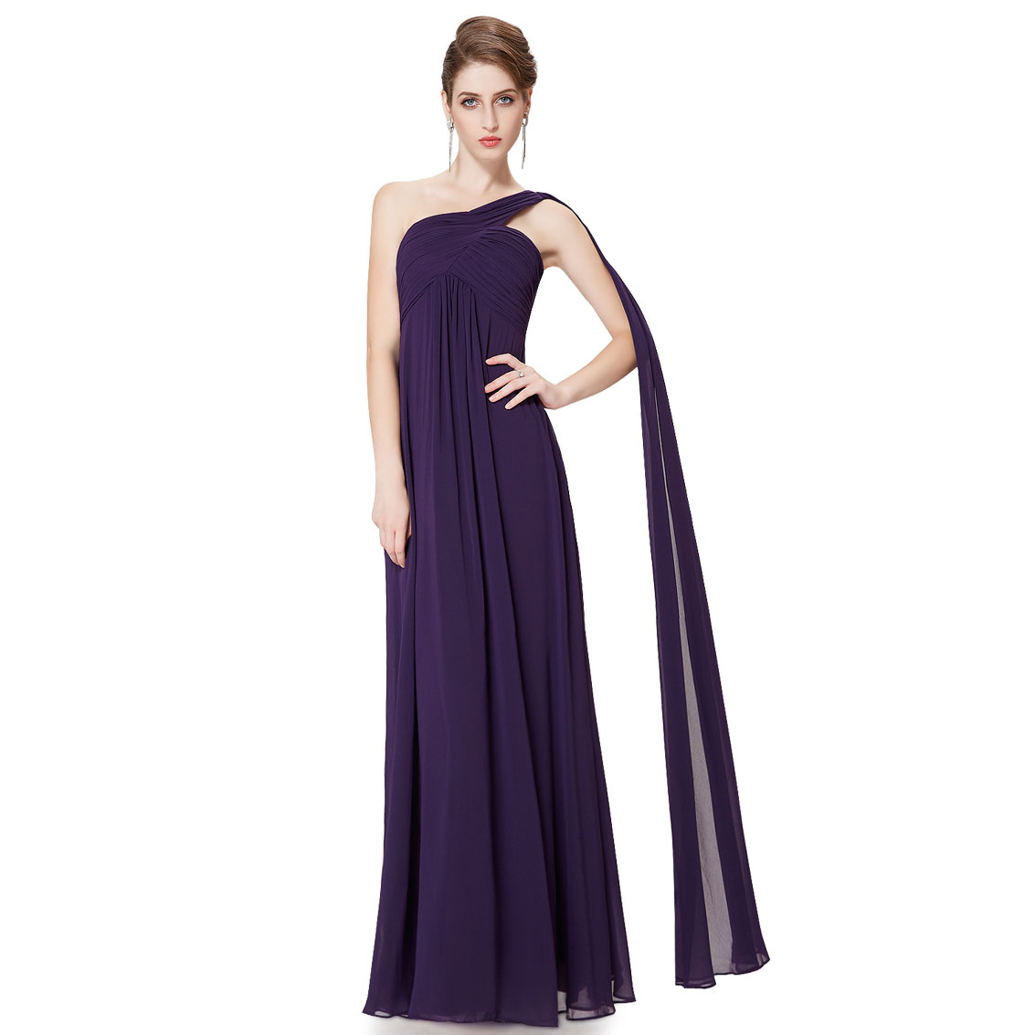 Ever-Pretty Ever Pretty One Shoulder Padded Ruffles Fashion Long Evening Dresses 09816 at Sears.com