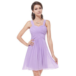 ... Pretty Ruffles Padded Chiffon Knee-length Bridesmaid Dresses 03539 ... Pretty Ruffles Padded Chiffon Knee-length Bridesmaid Dresses 03539