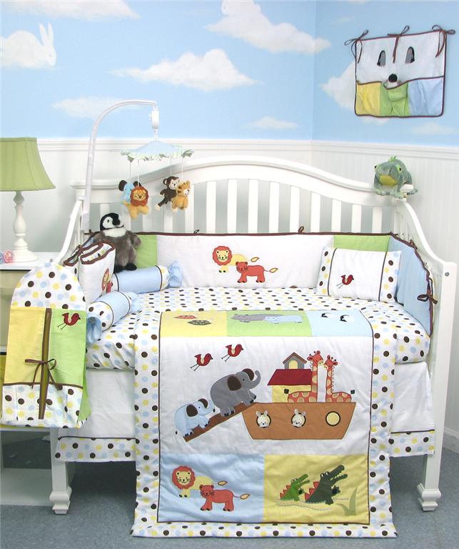 Soho Designs Noah Ark Baby Crib Nursery Bedding Set 14 pcs included Diaper Bag with Changing Pad, Accessory Case & Bottle Case at Sears.com