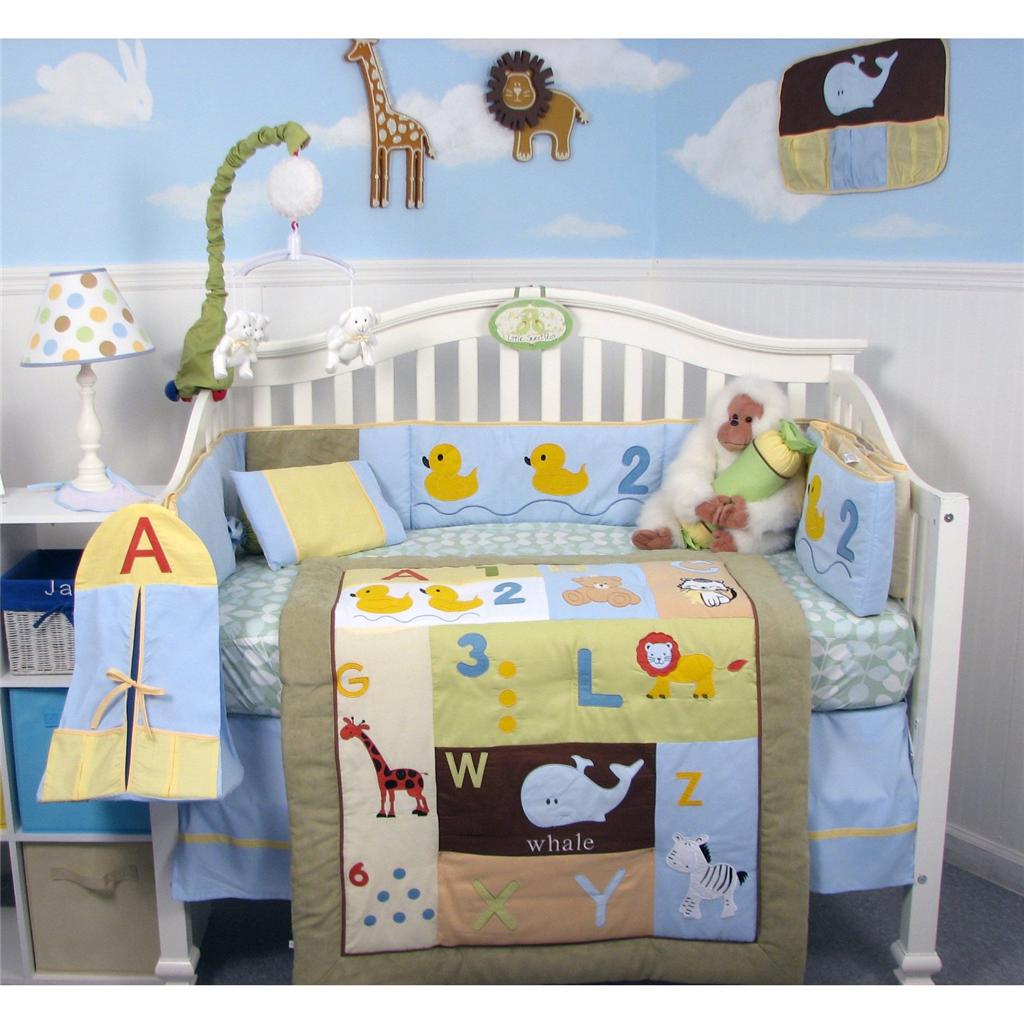 Soho Designs SoHo Casey's ABC &123 Baby Crib Nursery Bedding Set 14 pcs included Diaper Bag with Changing Pad, Accessory Case & Bottle Case at Sears.com