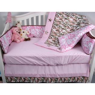 Soho Designs Pink Camo Baby Crib Nursery Bedding Set 14 pcs included