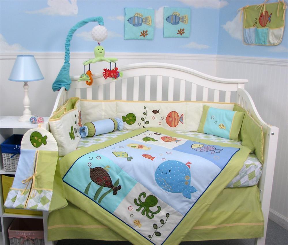 SoHo Designs Gold Fish Aquarium 10 pieces Baby Crib Bedding Set at Sears.com