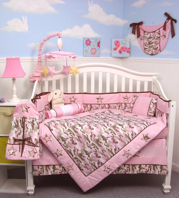 Soho Designs Pink Camo Baby Crib Nursery Bedding Set 14 pcs included Diaper Bag with Changing Pad, Accessory Case & Bottle Case at Sears.com