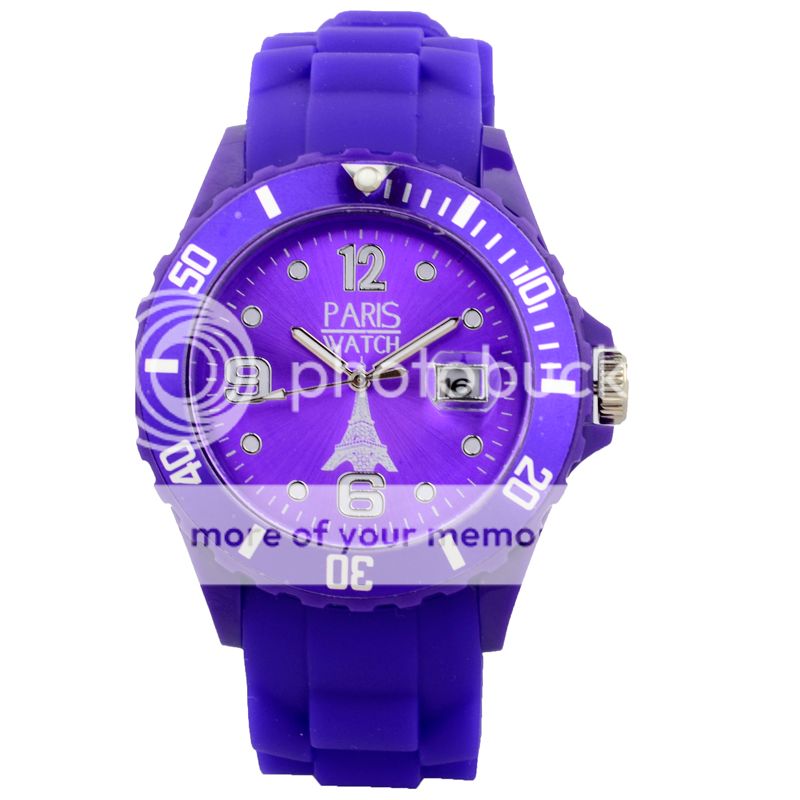 ParisWatch.com Silicone Purple Quartz Calendar Date for Kids Designed in France at Sears.com