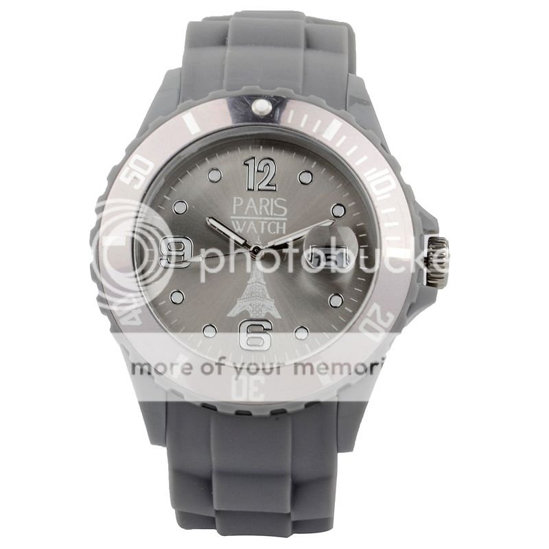 ParisWatch.com Silicone Silver Quartz Calendar Date for Kids Designed in France at Sears.com