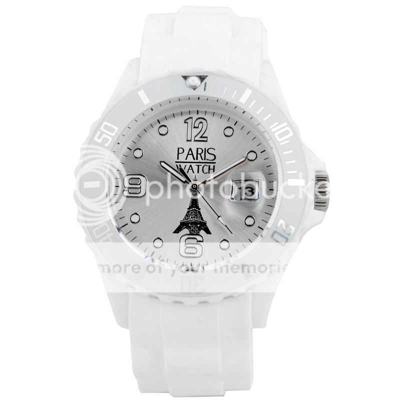 ParisWatch.com Silicone White Quartz Calendar Date for Kids Designed in France at Sears.com