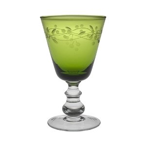 Reed & Barton Colonial Williamsburg Winter's Garland Set of 4 Green Wine, 10 oz. at Sears.com